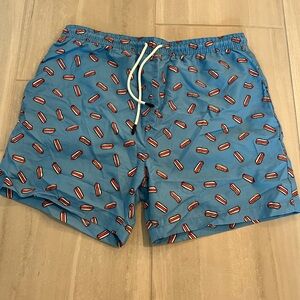 Men’s Abound Bathing Suit with Hot Dogs Design